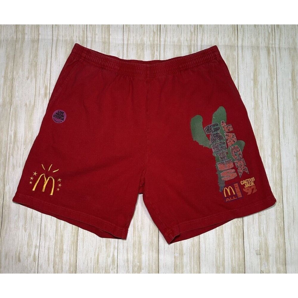 Cactus Jack X McDonald's All American Shorts Travis Scott Red Large‎